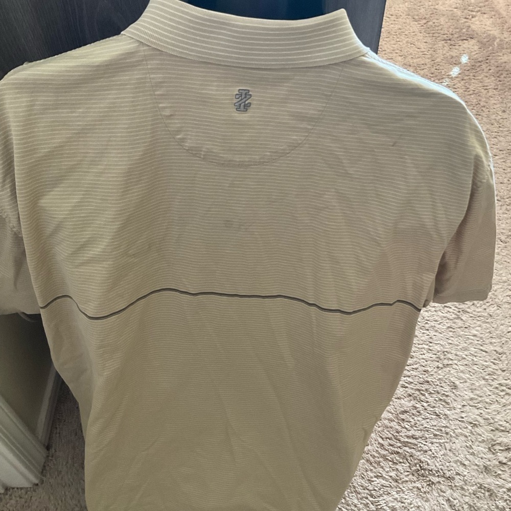 Men’s used Izod golf polo shirt brown tan size Xl - Picture 3 of 3